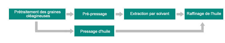 Processus de l'usine d'huile 