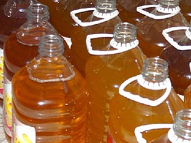 Sunflower oil produced by extraction